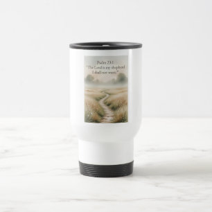 Psalm 23:1 Bible Verse Christian Travel Mug