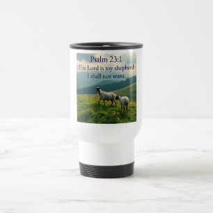 Psalm 23:1 Bible Verse Travel Mug