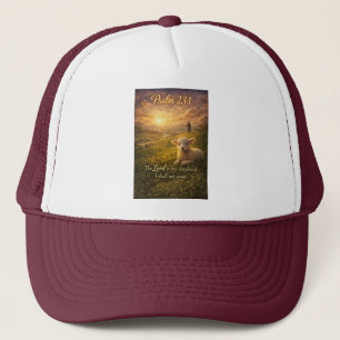 Psalm 23:1 Christian Lamb Trucker Hat