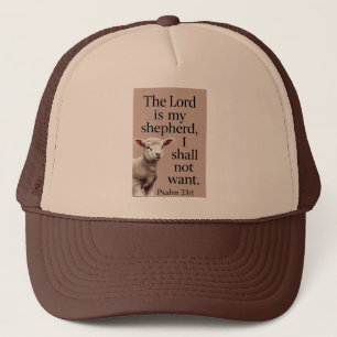Psalm 23:1 Christian Lamb Trucker Hat