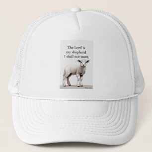 Psalm 23:1 Christian Lamb Trucker Hat