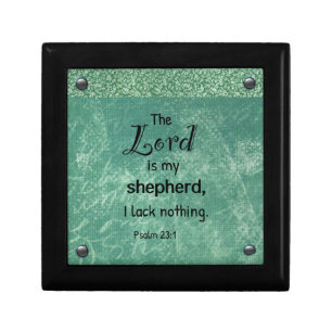 Psalm 23:1 Christian Typography Design Gift Box
