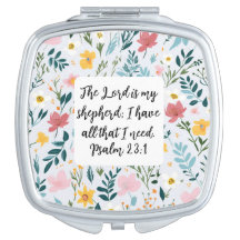 Psalm 23:1 Compact Mirror