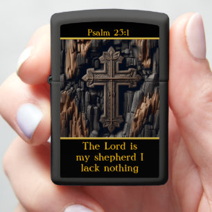 Psalm 23:1 Engraved Faith Zippo Lighter