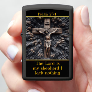 Psalm 23:1 Engraved Faith Zippo Lighter