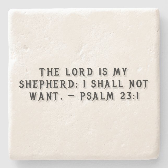 Psalm 23:1 Gift Coaster (Front)