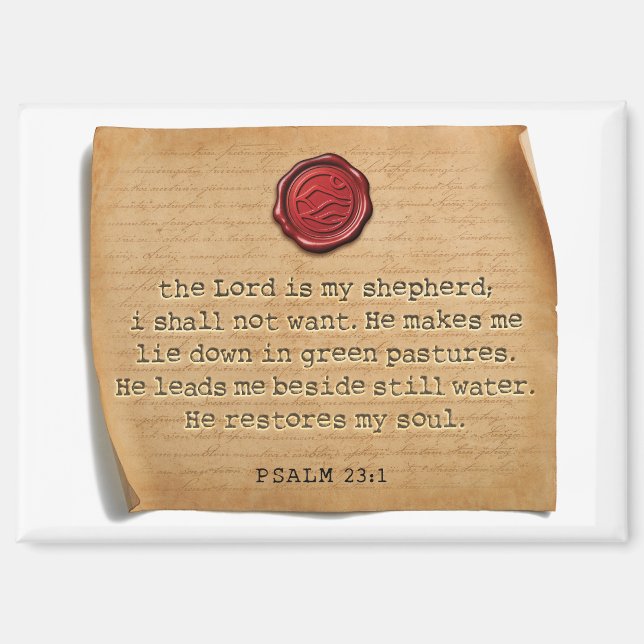 Psalm 23:1 Kitchen Magnet Home Accent (Front)