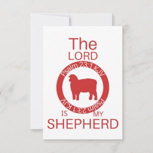 Psalm 23:1 KJV Bible Verse The Lord is My Shepherd Card