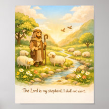 Psalm 23:1 Scripture Poster, The Lord IsMyShepherd