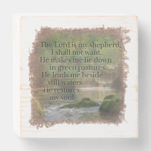 PSALM 23:1 - Wood Box Art