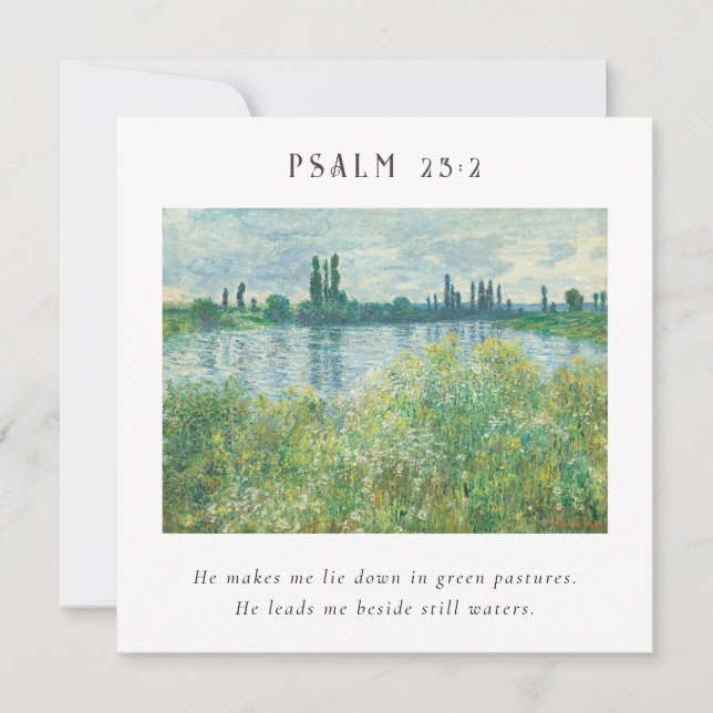 Psalm 23:2 Bible Verse Post card (Front)