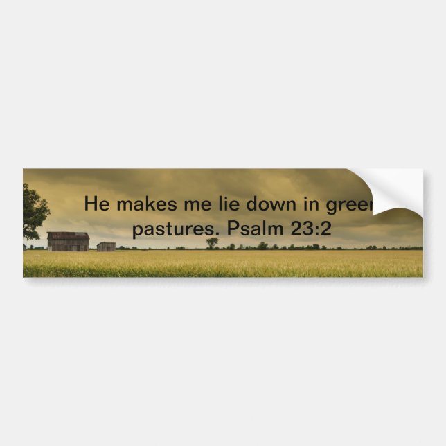 Psalm 23:2 bumper sticker (Front)