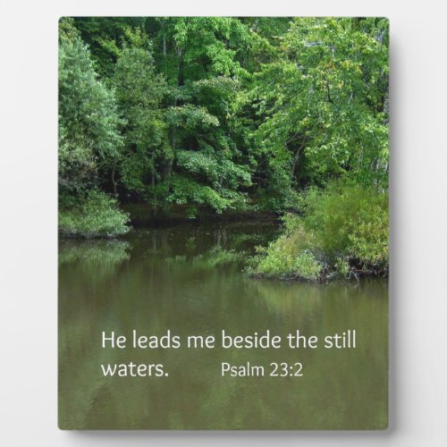 Psalm 232 He leads me beside the still waters Plaque