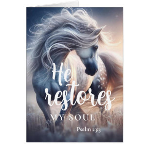 Psalm 23:3 Christian Sympathy Card