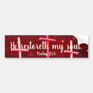 Psalm 23:3 He Restoreth My Soul Bumper Sticker