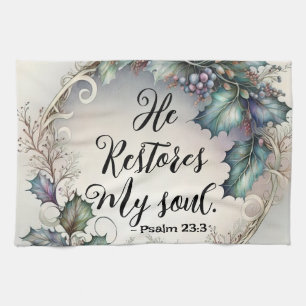 Psalm 23:3 kitchen towel