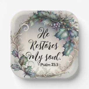 Psalm 23:3 paper plates
