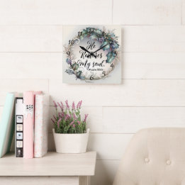 Psalm 23:3  square wall clock