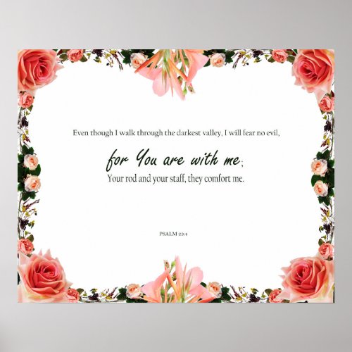 Psalm 234 A psalm of David I will fear no Evil Poster