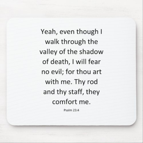 Psalm 234 Bible Verse Mouse Pad