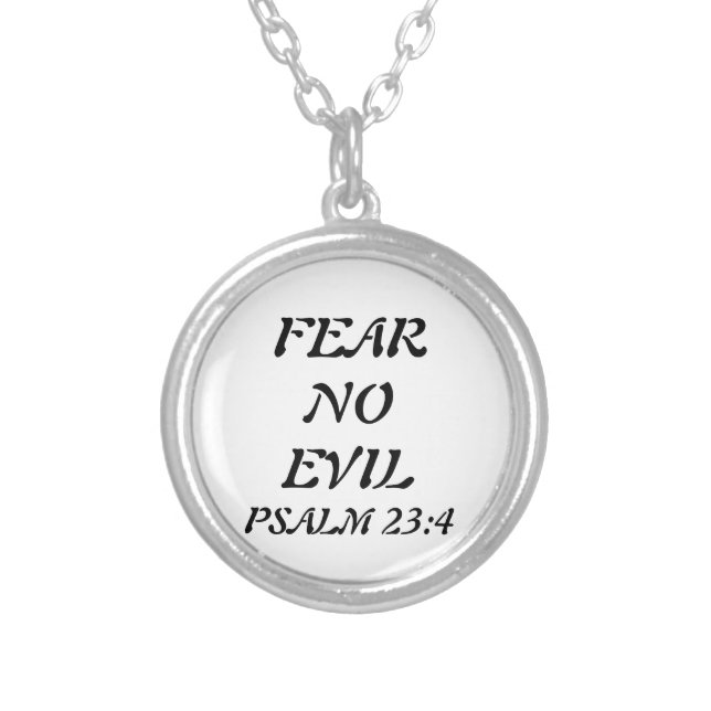 Psalm 23:4  Bible Verse Necklace (Front)