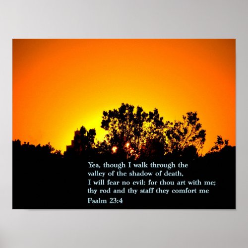 Psalm 234 Sunset Poster