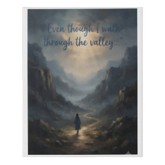 Psalm 23:4 Valley of Shadow Christian Wall Art