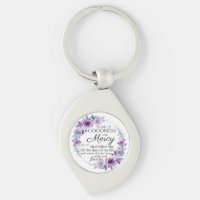 Psalm 23:6 Inspirational Bible Verse Purple Floral