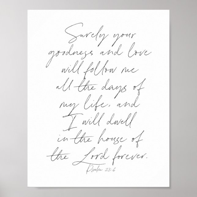 Psalm 23:6 Script Poster (Front)