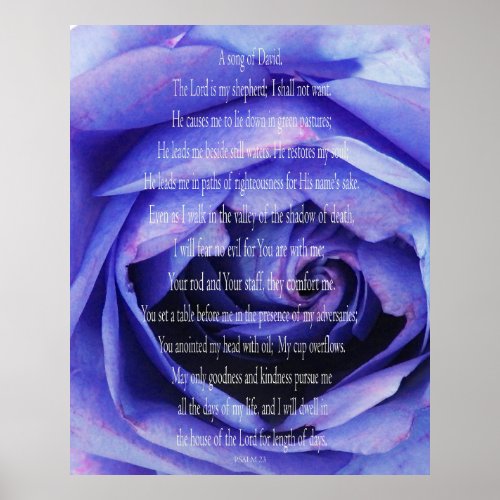 Psalm 23 A Song of David Print Value Poster