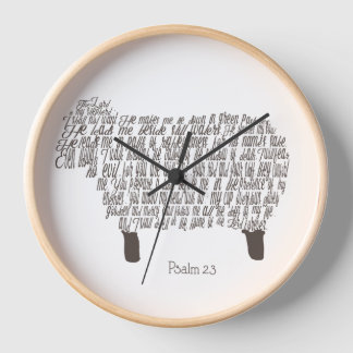 Psalm 23 Art Christian Clock