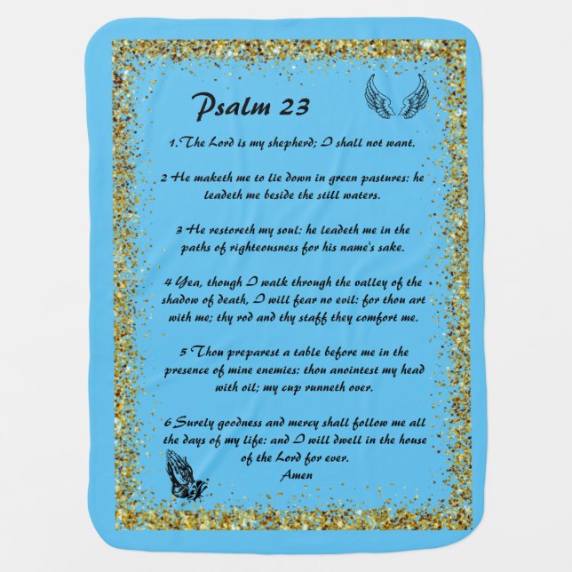 Psalm 23   baby blanket (Front)