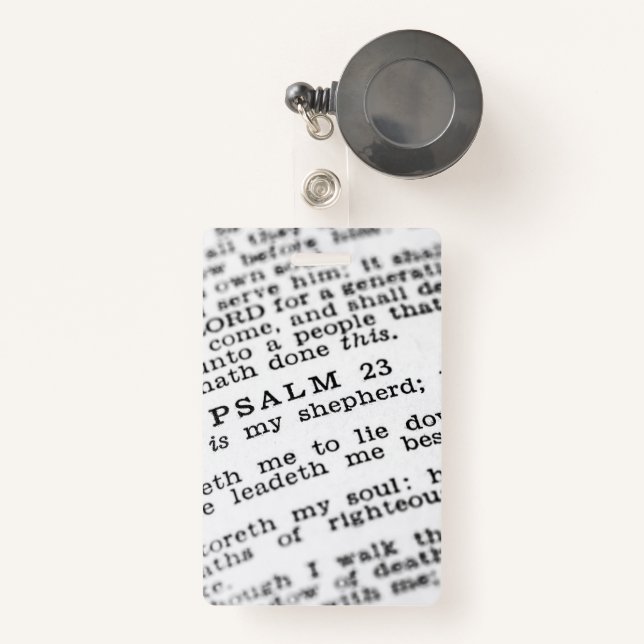 Psalm 23 badge (Front with Retractable)