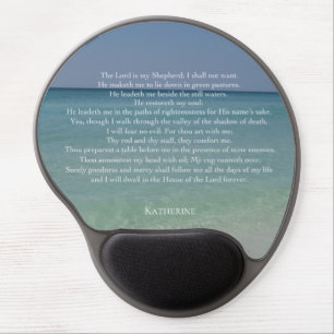 Psalm 23 Beautiful Beach Personalized Christian Gel Mouse Pad