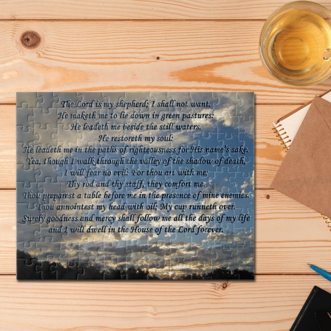 Psalm 23 Beautiful Bible Verse Christian Jigsaw Puzzle (Creator Uploaded)