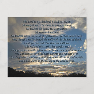 Psalm 23 Beautiful Bible Verse Christian Postcard