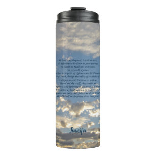 Psalm 23 Beautiful Christian Bible Verse Custom Thermal Tumbler