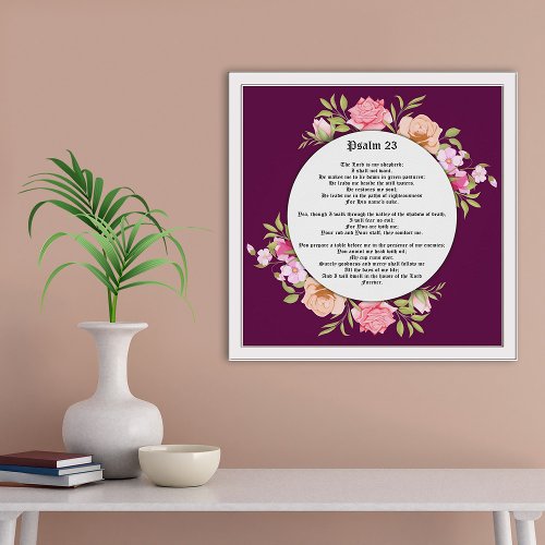 Psalm 23 Bible Scripture Gicle Poster