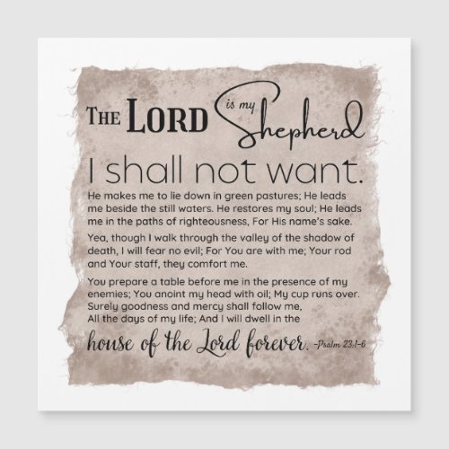 Psalm 23 Bible Scripture Vintage Paper