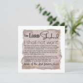 Psalm 23 Bible Scripture Vintage Paper (Standing Front)