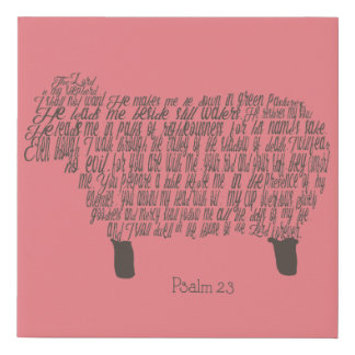 Psalm 23 Bible Verse Faux Canvas Print