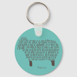 Psalm 23 Bible Verse Keychain
