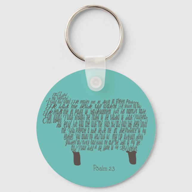 Psalm 23 Bible Verse Keychain (Front)