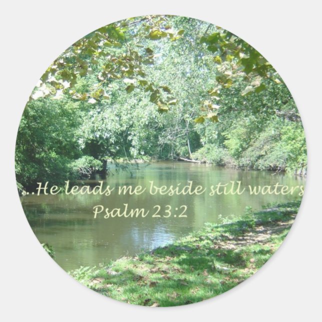 Psalm 23 Bible Verse Sticker (Front)
