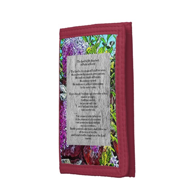 Psalm 23 biblical quote trifold wallet (Side)