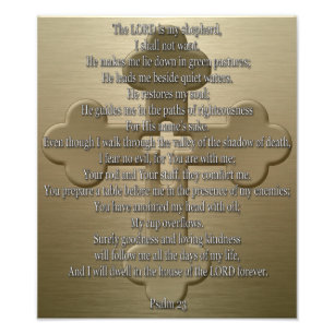 Psalm 23 - Bronze Photo Print