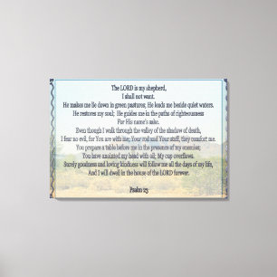 Psalm 23 canvas print