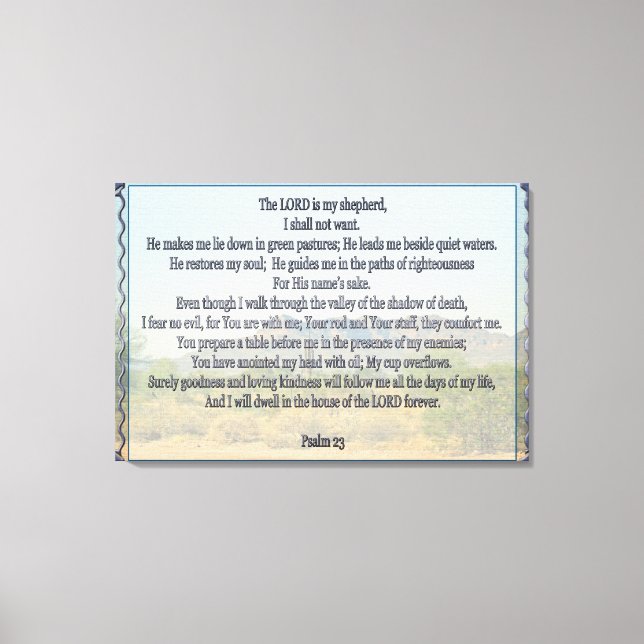 Psalm 23 canvas print (Front)