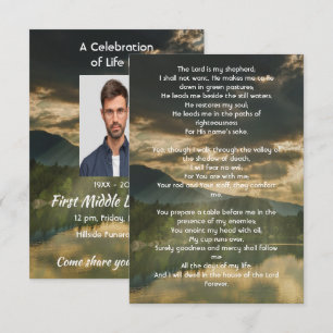 Psalm 23 Celebration of Life Service  Invitation