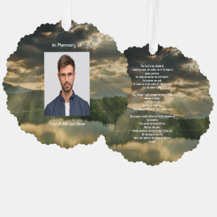 Psalm 23 Celebration of Life Service Ornament Card